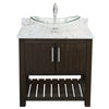 30-inch Bath Vanity w/ Café Mocha Quartz Counter, Sink & Faucet - NOBV-30CM-6001BN-324C116