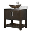 30-inch Bath Vanity w/ Café Mocha Quartz Counter, Sink & Faucet - NOBV-30CM-6001BN-324T116
