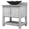 30-inch Bath Vanity with Storm Grey Quartz Counter and Sink - NOBV-30SG-280-317G
