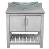 30-inch Bath Vanity with Storm Grey Quartz Counter and Sink - NOBV-30SG-280-324C