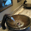 Hand Painted Green Khaki Glass Bath Sink Combo NSFC-031057ORB