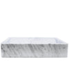 Carrara white marble stone vessel sink polished backside