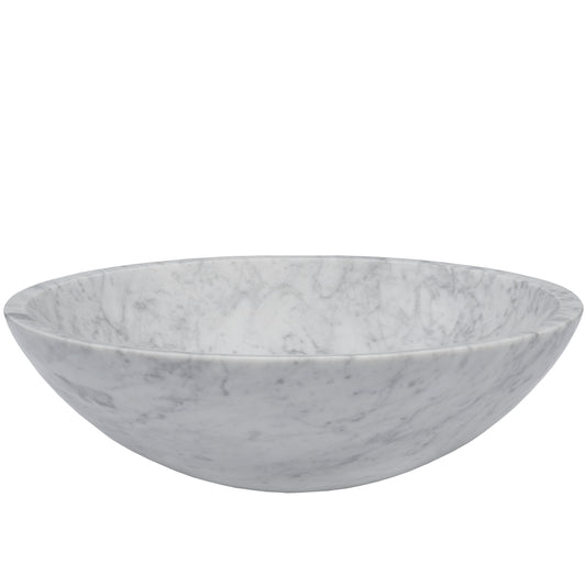 white marble stone vessel sink