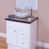 Carrara white marble stone vessel sink with BM-359CH