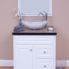 Carrara white marble stone vessel sink with BM-359CH