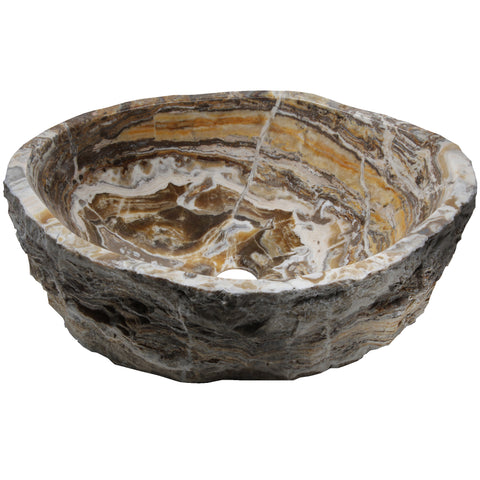 Travertine Onyx Natural Stone Vessel Sink