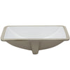 Rectangular Undermount White Porcelain Sink with Overflow