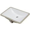 Rectangular Undermount White Porcelain Sink with Overflow