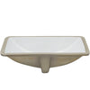 Extra Wide Rectangular Undermount White Porcelain Sink with Overflow, NP-U213907