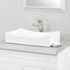 White Rectangular Porcelain Sink Set lifestyle