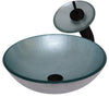 Round Silver Foiled Glass Vessel Bath Sink Combo Series NSFC-7032001