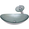 Hand Foiled Silver Glass Vessel Sink Set