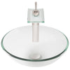 Round Clear Glass Vessel Bathroom Sink Combo Series NSFC-8048011
