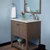 Round Clear Glass Vessel Bathroom Sink Combo Series NSFC-8048011