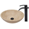Beige travertine natural stone faucet set