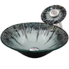 Artsy Hand Painted Textured Glass Bath Sink Combo Series NSFC-G19012001