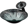 Artsy Hand Painted Textured Glass Bath Sink Combo Series NSFC-G19012001