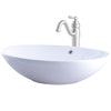 Glossy White Oval Porcelain Sink Set