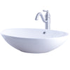 Glossy White Oval Porcelain Sink Set