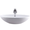 Oval Porcelain Sink Set with faucet and drain
