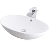 Oval Porcelain Sink Set with faucet and drain