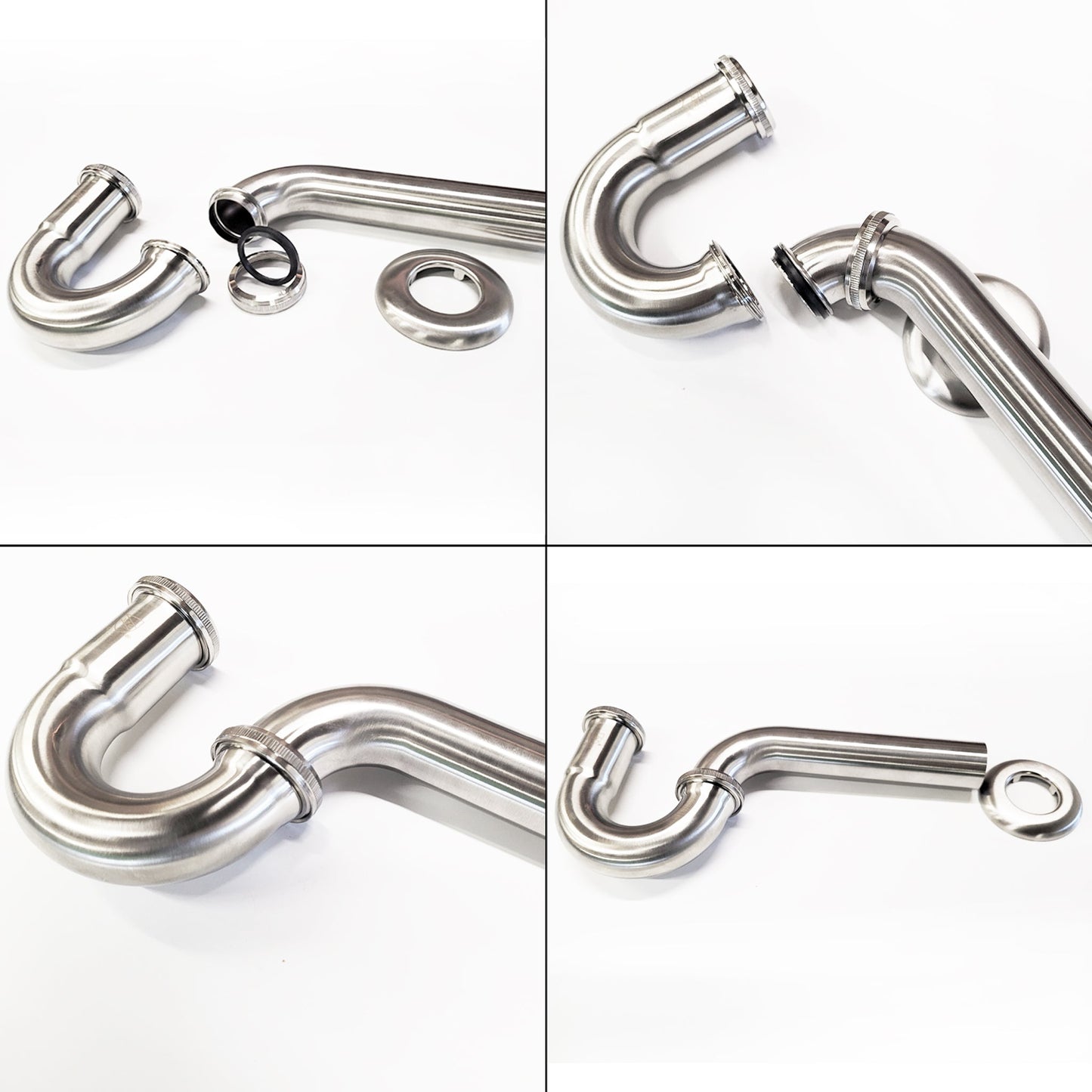 Solid Brass Pop-Up Drain with Overflow U-Shaped P-Trap, PUD-O-TRAP series