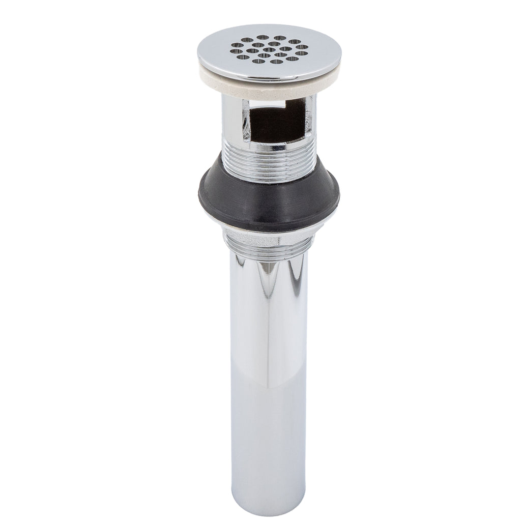 Chrome Strainer Drain with Overflow, STD-CH-O