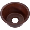 Round Hammered Copper Bar Sink