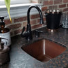 Square Hammered Copper Bar Sink lifestyle