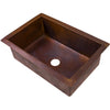 Single Bowl Undermount Copper Kitchen Sink