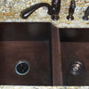 60/40 copper undermount kitchen sink lifestyle