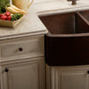 Double Bowl Copper Kitchen Sink lifestyle