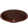 copper drop-in bathroom sink
