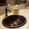 copper drop-in bathroom sink lifestyle