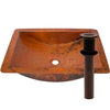 undermount or drop-in copper bath sink with grid drain