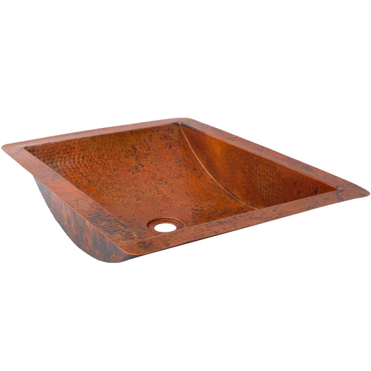 undermount or drop-in copper bath sink