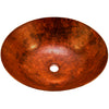 round copper vessel sink