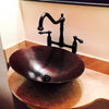 oval copper vessel bath sink