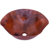 Scalloped Hammered Copper Vessel Sink in Natural TCV-005NA