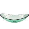 Clear green slipper oval bathroom sink