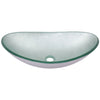 silver frosted glass vessel sink