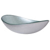 silver frosted glass vessel sink