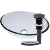 Clear Oval Tempered Glass Vessel Bathroom Sink TIG-8012C