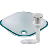 Clear Square Tempered Glass Vessel Bathroom Sink TIG-8017