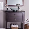 Clear Square Tempered Glass Vessel Bathroom Sink TIG-8017