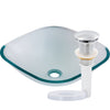 Clear Square Tempered Glass Vessel Bathroom Sink TIG-8017