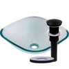 Clear Square Tempered Glass Vessel Bathroom Sink TIG-8017