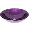 Hand Painted Purple Glass Bathroom Vessel Sink TIG-8123P