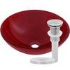Solid Red Double Layer Tempered Glass Bath Sink TIG-8305