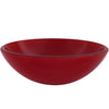 Solid Red Double Layer Tempered Glass Bath Sink TIG-8305